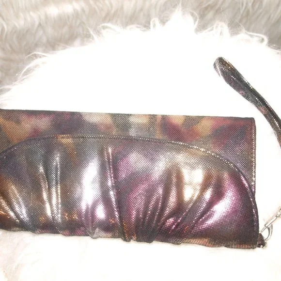 WALLET Multi color metallic Sparkle BY APT 9 USED AS PROP PHOTO SHOOT - Picture 4 of 6